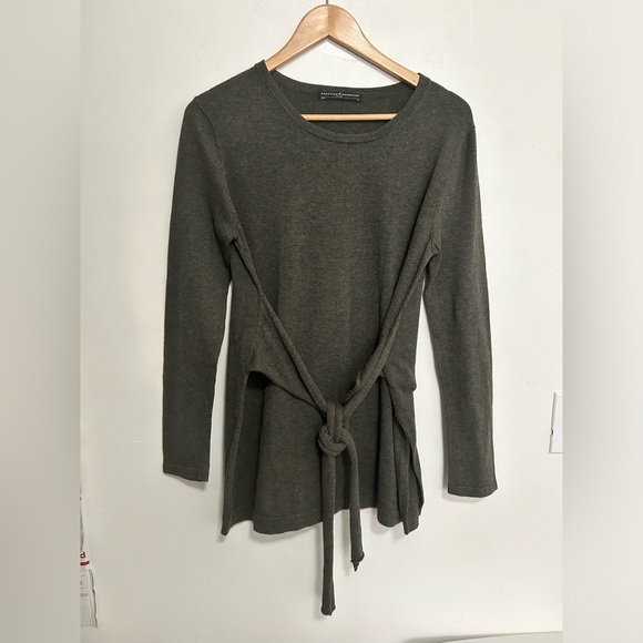 Peruvian Connection Pima cotton tie front sweater size medium - Picture 1 of 8